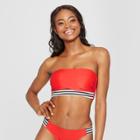 Women's Sport Elastic Bandeau Bikini Top - Xhilaration Red D/dd Cup