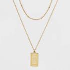 No Brand 14k Gold Dipped 'capricorn' Pendant Necklace - Gold