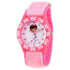 Girls' Disney Doc Mcstuffins Pink Plastic Time Teacher Watch - Pink