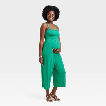Maternity Jumpsuit - Isabel Maternity By Ingrid & Isabel Green