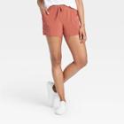 Women's Move Stretch Woven Shorts 4 - All In Motion Rust Xs, Women's, Red