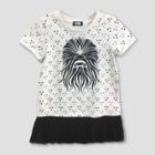 Lucas Girls' Star Wars Chewbacca Short Sleeve Tunic - Black/white