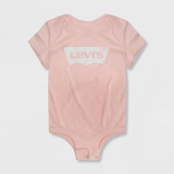 Levi's Baby Girls' Short Sleeve Batwing Bodysuit - Rose Newborn, Pink