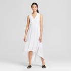 Women's Sleeveless Crochet Detail Hi-lo Maxi Dress - Notations - White