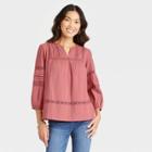 Women's Plus Size Balloon 3/4 Sleeve Blouse - Knox Rose