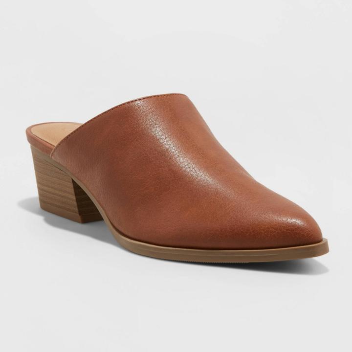 Women's Tobi Heeled Mules - Universal Thread Cognac