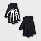 Kids' 2pk Skeleton Gloves - Cat & Jack Black