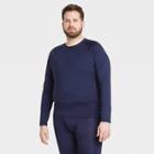 Men's Long Sleeve Fitted T-shirt - All In Motion Navy S, Men's, Size: