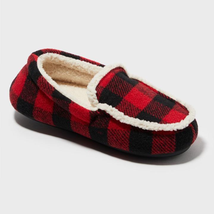 Target Boys' Dearfoams Moccasin Slippers - Red