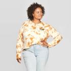 Grayson Threads Women's Malibu Plus Size Size Long Sleeve Cropped T-shirt (juniors') - White 2x, Women's,
