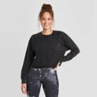 Women's French Terry Acid Wash Pullover Sweatshirt - Joylab Black