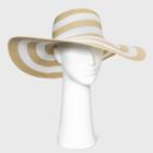 Women's Packable Straw Floppy Hat - Shade & Shore Natural/white