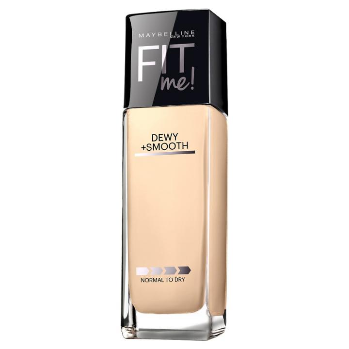 Maybelline Fit Me! Dewy + Smooth Foundation - 110 Porcelain, Adult Unisex