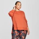 Women's Plus Size Cozy Layering Sweatshirt - Joylab Clay Red
