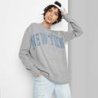 Women's Long Sleeve Oversized T-shirt - Wild Fable Gray