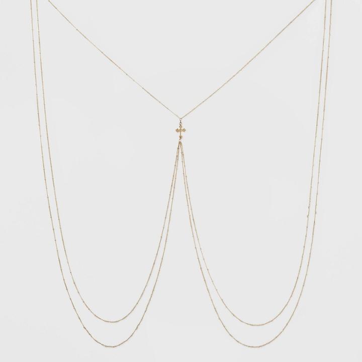 Cross Charm Body Chain - Wild Fable Gold