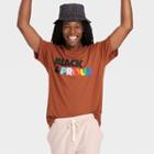 No Brand Pride Adult Black And Proud Short Sleeve T-shirt - Brown