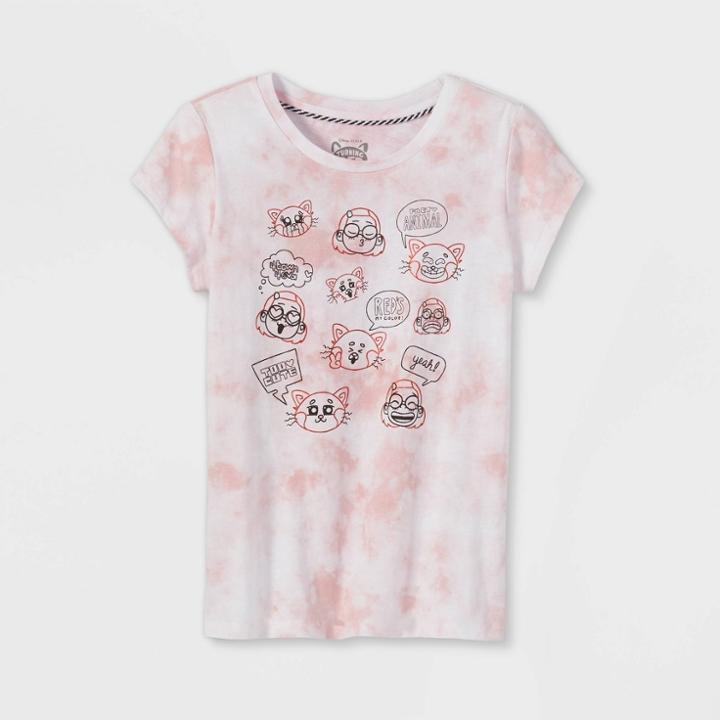 Girls' Disney Turning Red Short Sleeve Graphic T-shirt - Pink