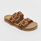 Women's Mad Love Wide Width Keava Footbed Sandals - Brown 5w, Women's,