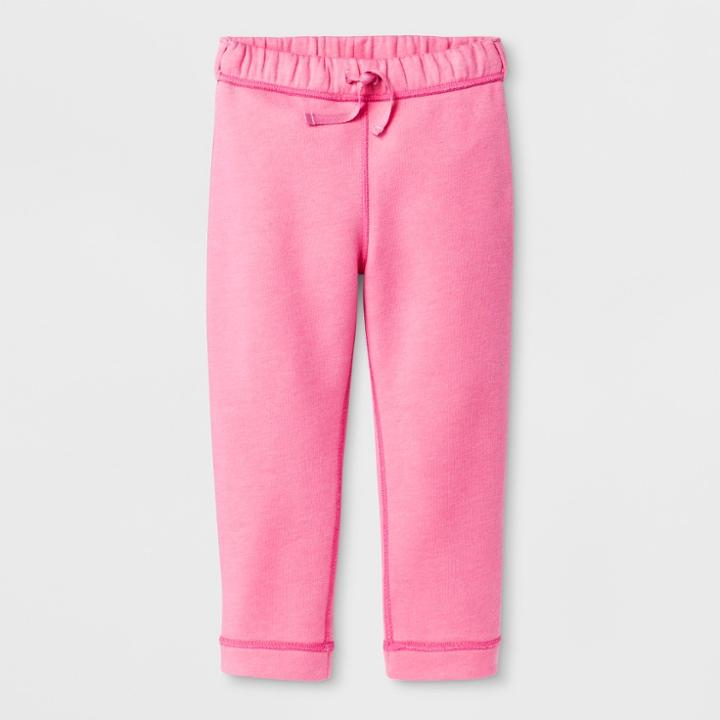 Toddler Girls' Adaptive Fleece Jogger Pants - Cat & Jack Pink