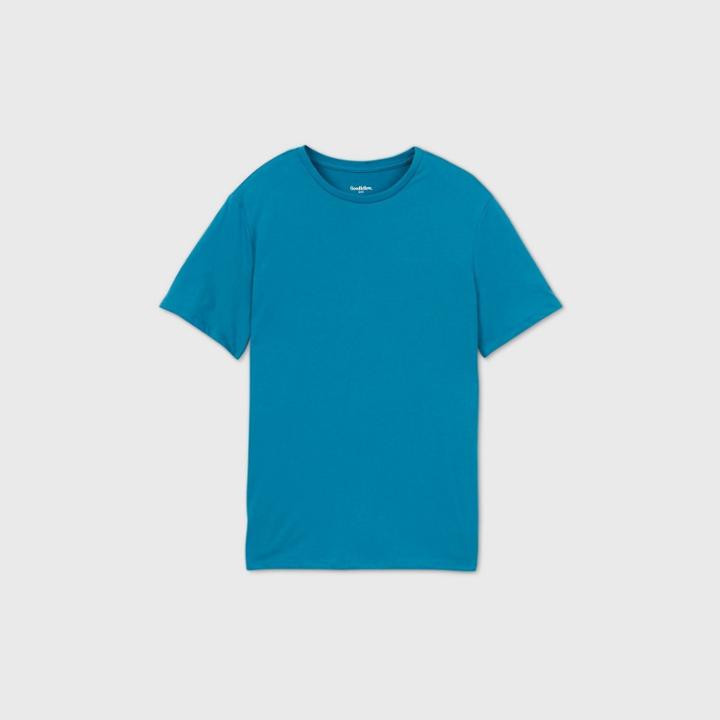 Men's Tall Standard Fit Crew Neck T-shirt - Goodfellow & Co Blue