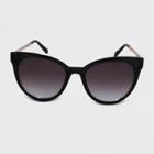 Women's Cateye Plastic Metal Combo Sunglasses - A New Day Black, Women's, Size: Small, Black/grey