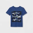 Boys' Short Sleeve Shark Interactive Graphic T- Shirt - Cat & Jack Blue