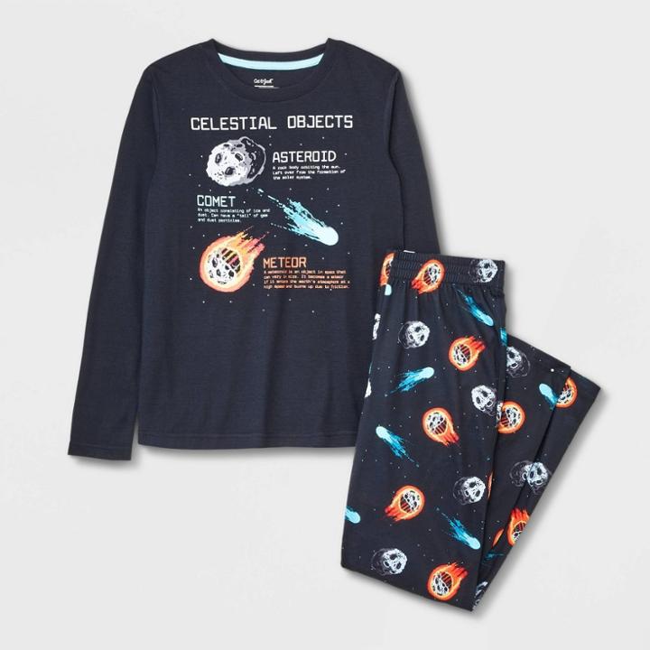 Boys' 2pc Long Sleeve Pajama Set - Cat & Jack Black