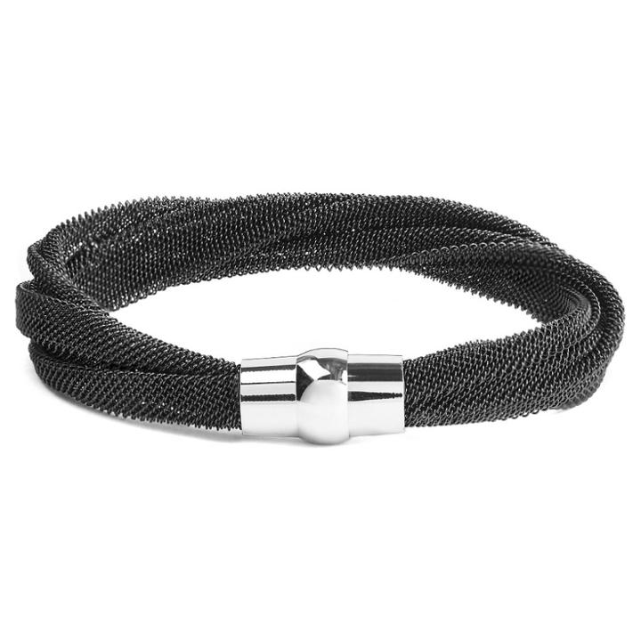 Target Elya Blacktone Stainless Steel Twisted Mesh Bracelet, Girl's, Black