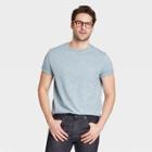 Men's Pinstripe Regular Fit Short Sleeve Crew Neck Novelty Jersey T-shirt - Goodfellow & Co Teal