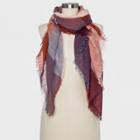 Fashion Scarves Universal Thread Color Block Burgundy (red)