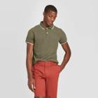 Men's Standard Fit Short Sleeve Loring Polo Shirt - Goodfellow & Co Green S, Men's,