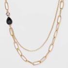 Multi Bezel Stone Necklace - A New Day Gold