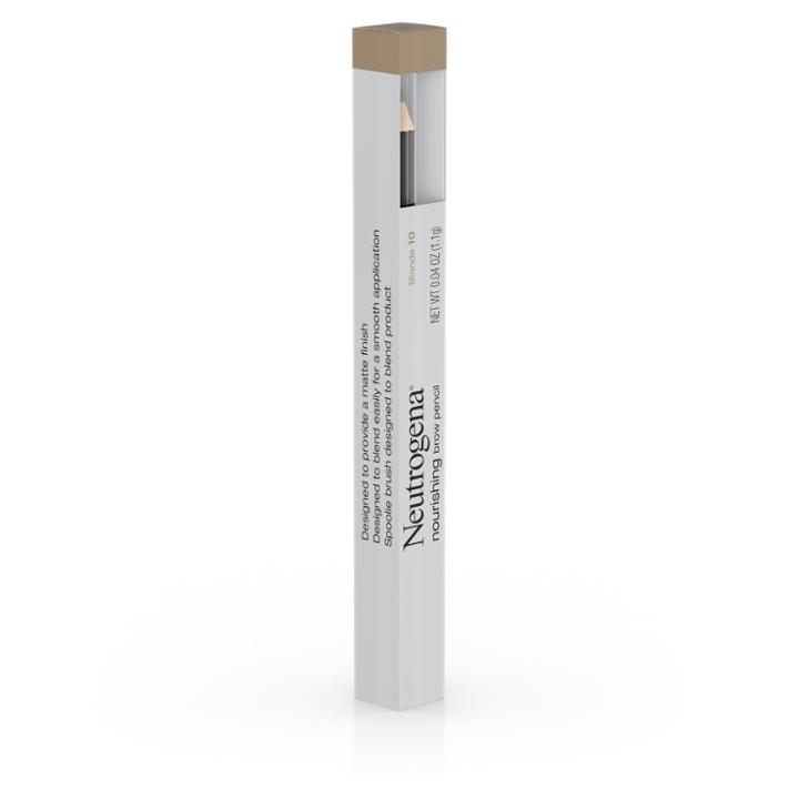 Neutrogena Nourishing Eyebrow Pencil And Brush, Blonde 10 -0.04oz, Yellow
