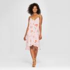 Women's Floral Print Flutter Slip Dress - Who What Wear Pink
