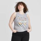 Women's Friends Plus Size Cartoon Icon Graphic Tank Top (juniors') - Heather Gray 1x, Women's,