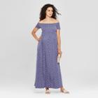 Maternity Smocked Maxi Dress - Isabel Maternity By Ingrid & Isabel Midnight Sky Print Xl, Women's, Blue