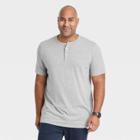 Men's Tall Striped Short Sleeve Henley T-shirt - Goodfellow & Co Off White