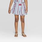 Girls' Tassle Woven Shorts - Art Class White