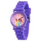Girls' Disney Princess Cinderella, Belle And Rapunzel Purple Plastic Time Teacher Watch - Purple, Girl's