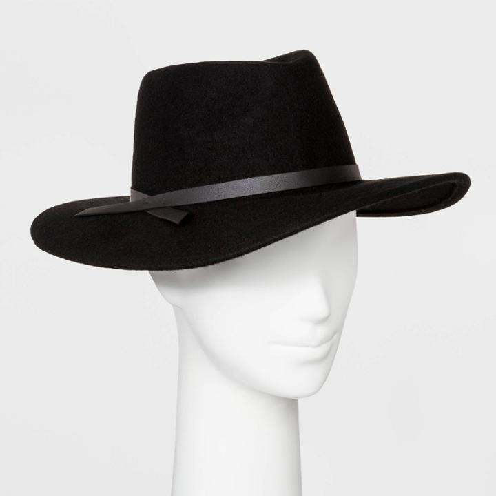 Women's Felt Panama Hat - Universal Thread Black,