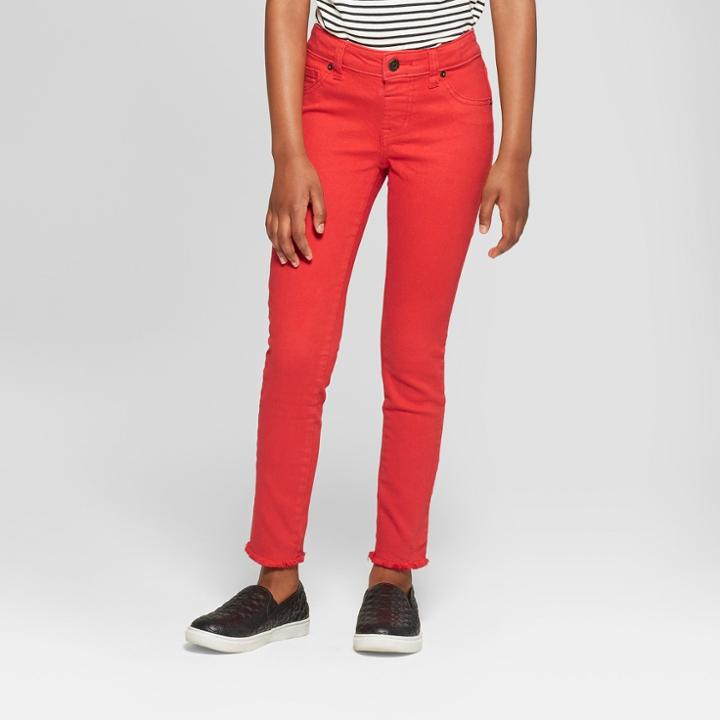 Girls' Skinny Denim Jeans - Cat & Jack Red