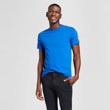 Men's Slim Fit Short Sleeve Crew Neck T-shirt - Goodfellow & Co Parrish Blue
