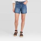 Women's Mid-rise Boyfriend Jean Shorts - Universal Thread Medium Wash 0, Women's,