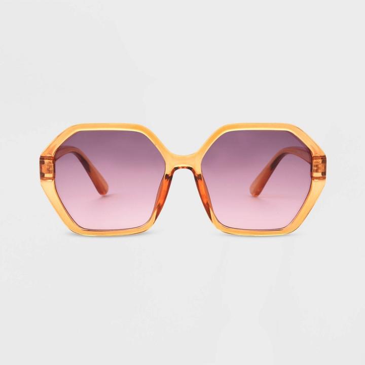 Women's Plastic Round Sunglasses - Universal Thread Orange