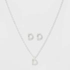 Initial D Crystal Jewelry Set - A New Day Silver, Women's