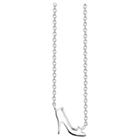 Disney Sterling Silver Cinderella Heel Necklace Silver (18.24), Women's