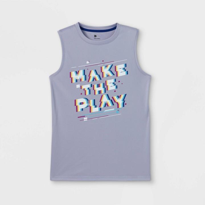 Boys' Sleeveless 'make The Play' Graphic T-shirt - All In Motion Lilac