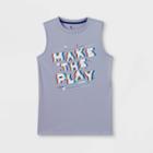 Boys' Sleeveless 'make The Play' Graphic T-shirt - All In Motion Lilac