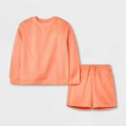 Kids' 2pc Fleece Pajama Set - Art Class Orange